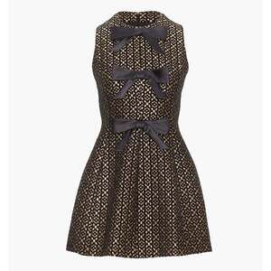 Hill House Home The Blythe Bow Dress - Metallic Brocade Size LMetallic Brocade /